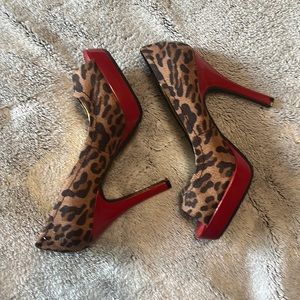 Candies Leopard/Red Heels